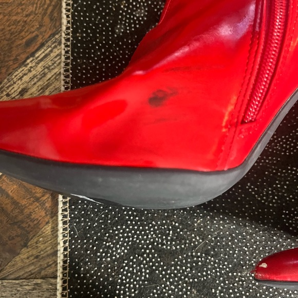 Jeffrey Campbell Red Over the Knee Boots - Picture 4 of 7